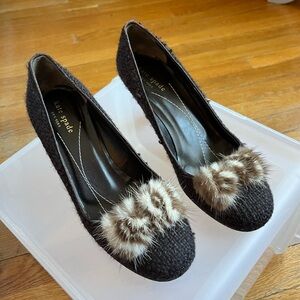 VGUC Kate Spade Brown Tweed Pumps, size 7.5